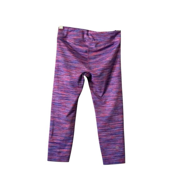 Athleta Girl Purple Blue Pink Ombre Tie Dye Watercolor Leggings Large 12 Preppy‎ - Picture 2 of 11
